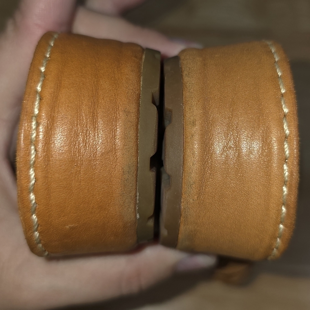 Timberland Ladie's Tan Leather Slide Sandals Size 8 - Picture 6 of 7